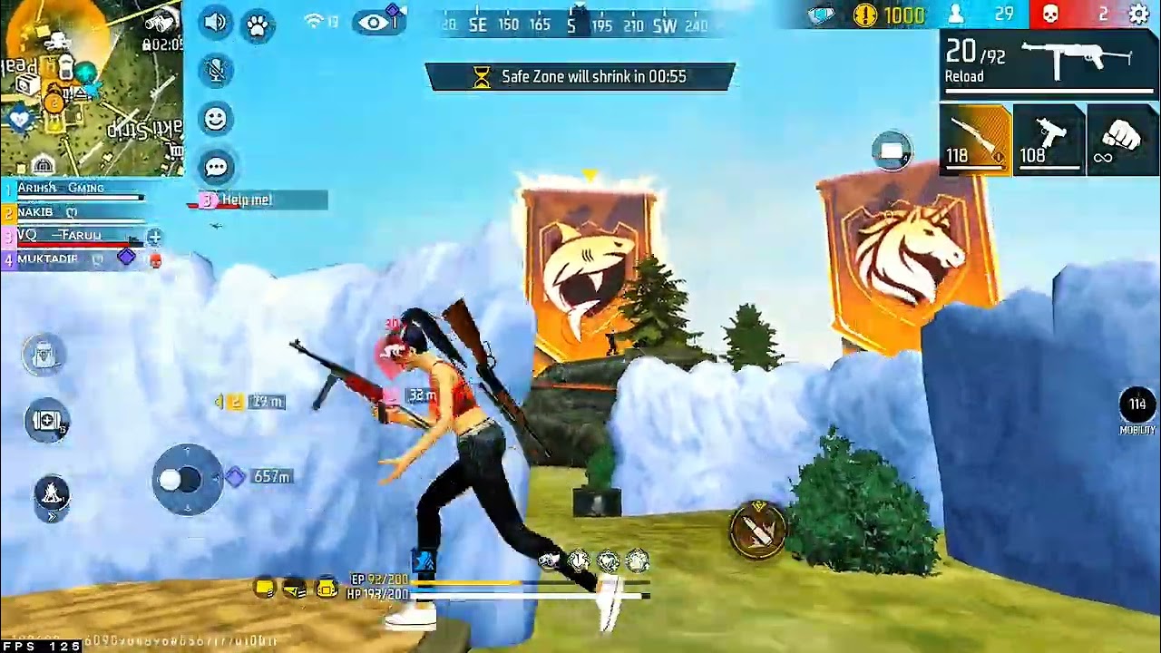 Full map Rush Gameplay || Arisha Gaming 🥺🔪 