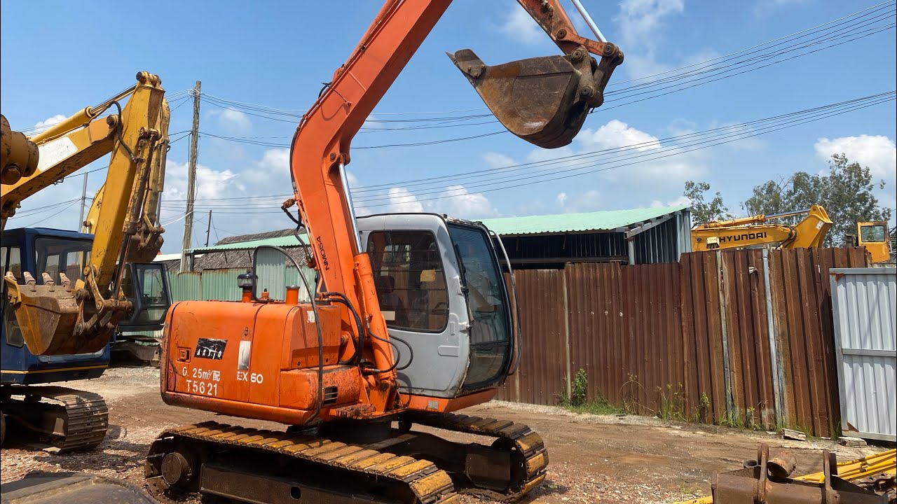 HITACHI EX60-5 cực đẹp, ga tự động, sơn zin,máy cực êm rất mạnh (đã bán)