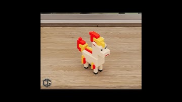 Ponyta Pokémon Voxel Multipart – 3D Printing Tutorial #shorts  #cg3d