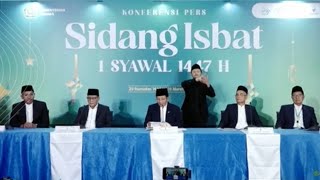 Hasil Sidang Isbat 1 Syawal 1447 H Jatuh Pada Sabtu, 21 Maret 2026