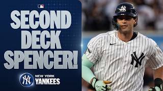 Spencer Jones sends a TWO-RUN HOMER to the SECOND DECK for the Yankees! 💪😤 | MLB Highlights