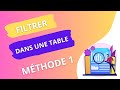 Méthode 1 : Filtrer dans une table sur Windev par colonne