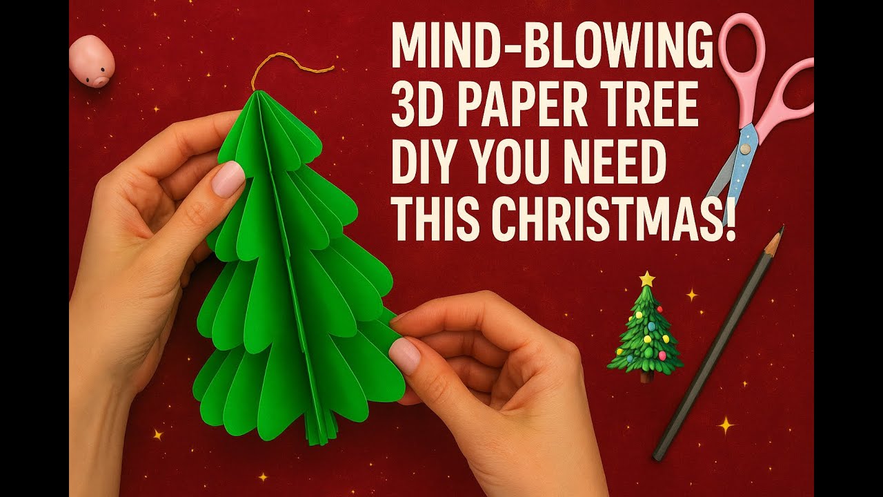 “Mind-Blowing 3D Paper Tree DIY You Need This Christmas! 🎄✨”