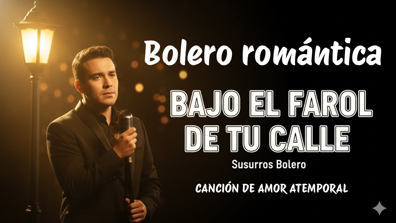 BAJO EL FAROL DE TU CALLE, Bolero Romántico Inédito, Letra Oficial, Serenata de Amor