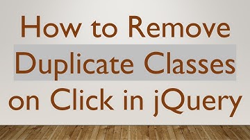 How to Remove Duplicate Classes on Click in jQuery