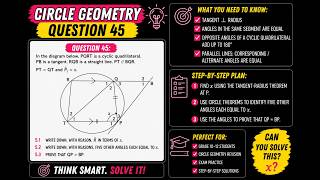 Circle Geometry Question 45 | Cyclic Quadrilateral Explained