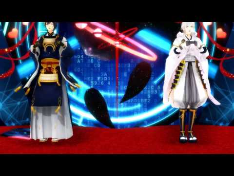 [MMD刀劍亂舞]鶴丸 三日月Bad Apple!!