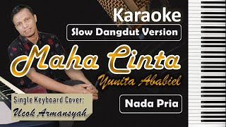 Maha Cinta | Karaoke Nada Cowok | Yunita Ababiel | Slow Dangdut Version | SiKeCe | Lirik