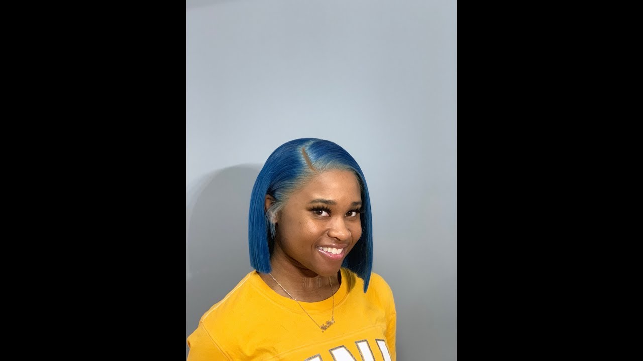 ⁣Blue Hair ???? | Blunt Cut Bob | ALISUGAR HAIR