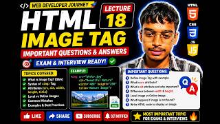 HTML Lecture 18 🔥 Image Tag Important Questions | Exam &amp; Interview Ready 💯