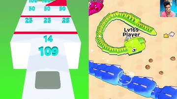 Number Master Run 3D Games Vs Sanke Clash.io  ( Max Level ) New Update Math games Max Level