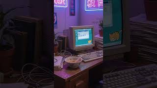 Retro cat setup nostalgia hit different #vaporwave #aesthetic #retro