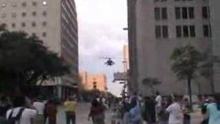Houston Veterans Day - Helicopter Flyover Downtown