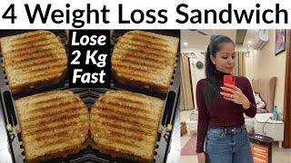 4 Weight Loss Sandwich Recipes | Healthy Breakfast/Lunch Ideas for Weight Loss | Fat to Fab Suman