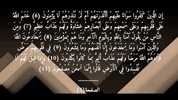 سورة البقرة القارئ ياسر الدوسري الصفحة رقم(3)