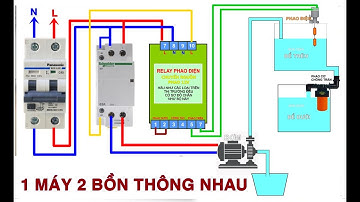 Cách đấu nối  1 máy bơm cho 2 bồn thông nhau