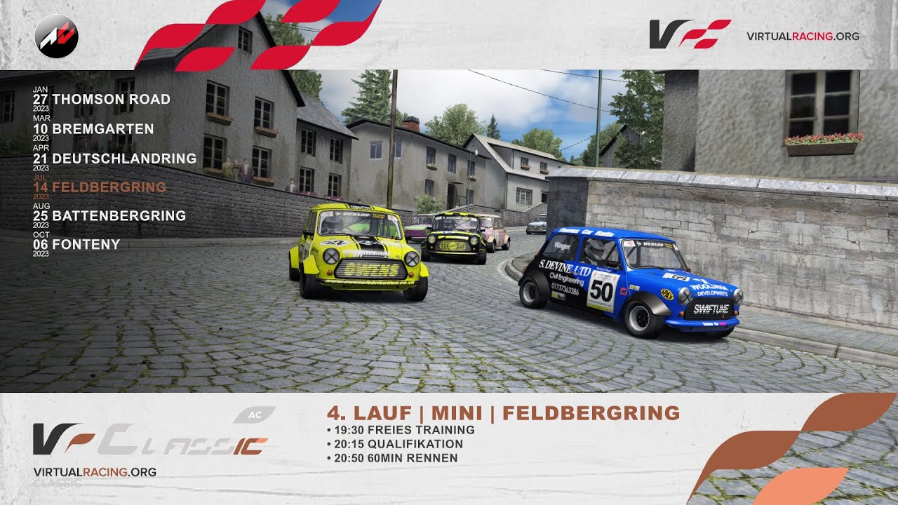 Assetto Corsa Vr Classic 2023 Lauf 4 Feldbergring Virtualracing