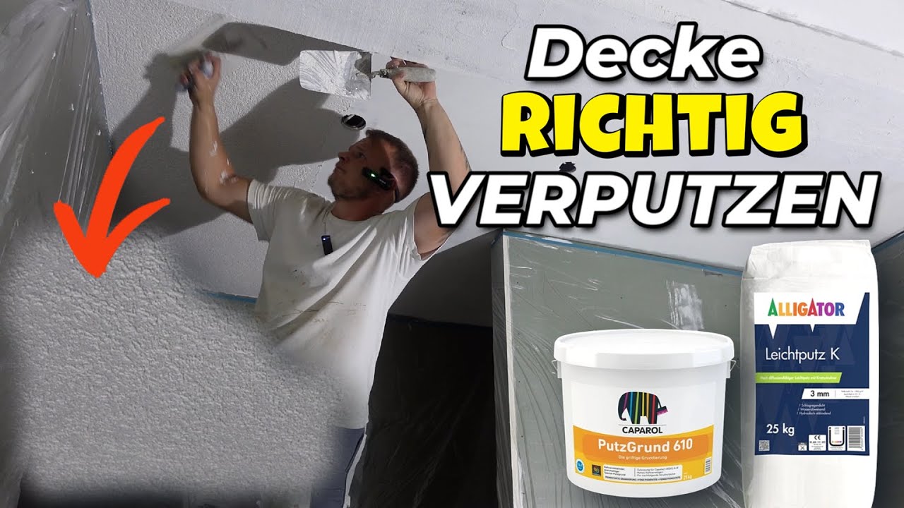 DECKE verputzen mit REIBEPUTZ | TIPPS und TRICKS für das beste Ergebnis | Patrick Zeller 