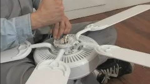How to Install a Ceiling Fan : How to Complete Blade Installation for Ceiling Fan