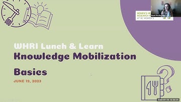Lunch and Learn 5 : Knowledge Mobilization Basics