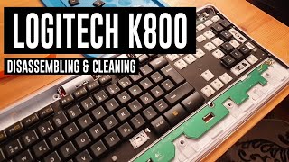 Logitech K800, disassembling and cleaning.