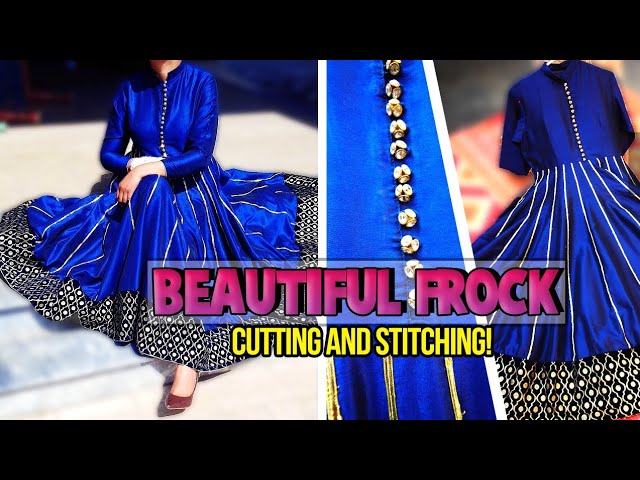 Baby Frock cutting and stitching/button placket frock/button placket  tutorial/baby frock design - YouTube