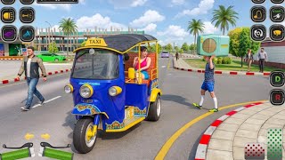 🛺 Tuk Tuk Rickshaw Driving:- Collage Girl City Ride Pick Drop Simulator Game -Android Gameplay screenshot 4