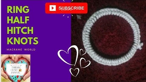 How to wrap a ring using half hitch knots, am show you  easy method to wrap a circle with macrame