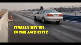 K20 TURBO 500+whp AWD CIVIC FINALLY HITS 10 SECONDS!