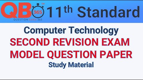TN | 11th Standard Computer Technology Second Revision Model Question Paper 2020 With Answer Key