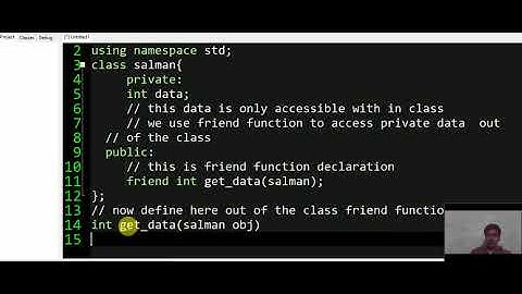 c++ program to access private data (friend function)