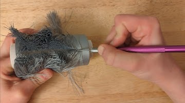 Reverse soft grey Thread Cutting oddly visually satisfying ASMR #oddlysatisfying #asmrcommunity