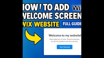 How to Add welcome screen on your Wix website full guide