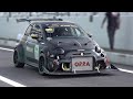 500HP Abarth 695 Biposto Time Attack Car | Flat Foot Shifting &amp; Screaming Exhaust OnBoard @ Monza