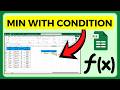 How To Find Minimum Value In Excel With Condition