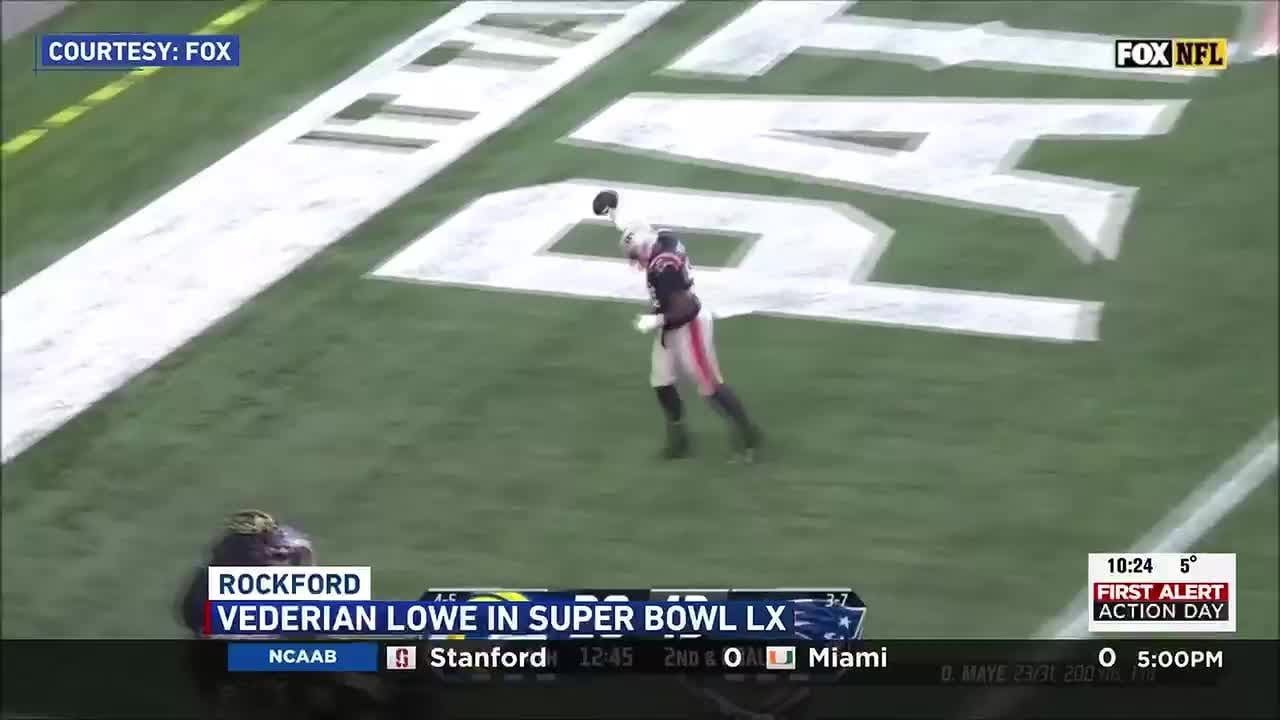 Rockford native Vederian Lowe heading to Super Bowl LX with Patriots
