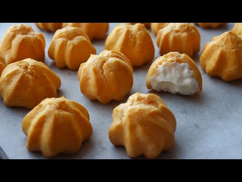 Easy Mini Cream Puffs (Tasty, Quick, Bite-sized Snack丨Perfect Dessert） thumbnail