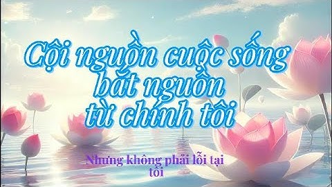CỘI NGUỒN CUỘC SỐNG bắt nguồn từ chính tôi nhưng không phải lỗi tại tôi (Buổi 7: 13.2.2025)
