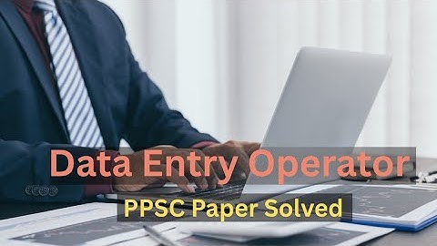 PPSC Data Entry Operator Solved Paper | 31 May 2025