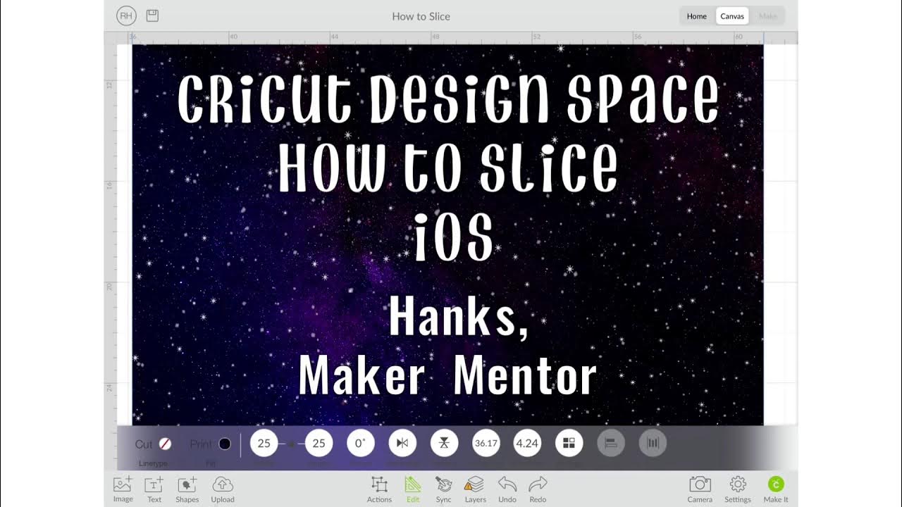 How to Slice in Cricut Design Space on iPad YouTube