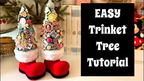 Step by Step Trinket Tree Tutorial / Easy Christmas Craft with Supply List / Christmas Decor Idea