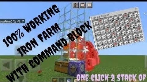 HOW TO MAKE IRON FARM IN MINECRAFT USING COMMAND BLOCK ( WORKING IN EVERY EDITION)