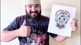 AMAZING Sugar SKULL Drawing!
