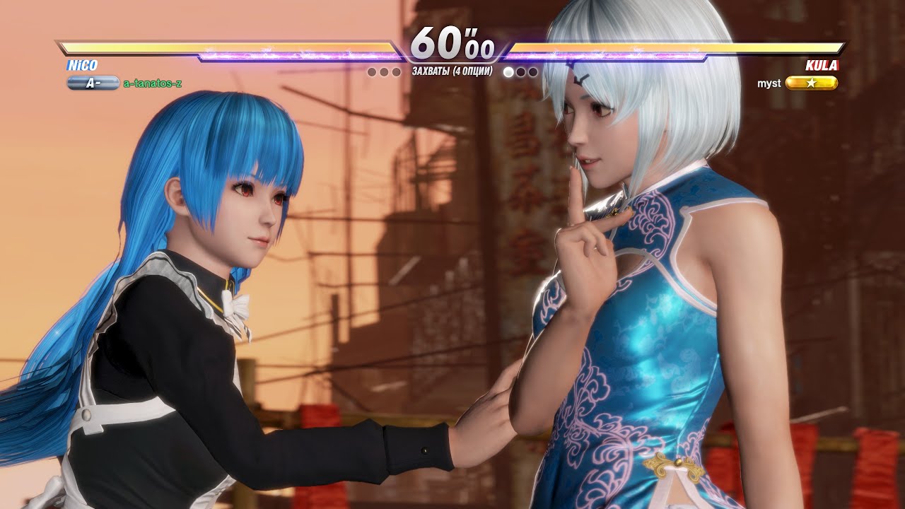 DOA6, NiCO (SiSTER) Vs myst, Kula, Dead or Alive 6, 4k