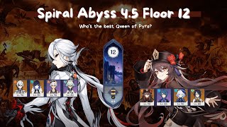 Who's the Queen of Pyro? Arlecchino C0R1 x Hutao C0 DB | Spiral Abyss 4.5 | Genshin Impact Indonesia