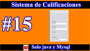 Sistema de Calificaciones en JAVA. PARTE 15 (Programación de la Interfaz Alumnos)