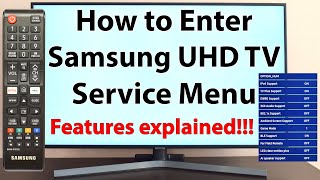 How to Access any Samsung TV secret Service Menu with Features EXPLANATION. TV reset/Screen test etc screenshot 4