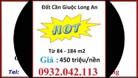 Bán đất nền khu Đô Thị huyện Cần Giuộc, tỉnh Long An - 0932.042.113