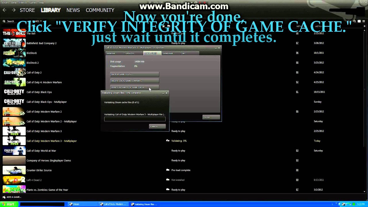 Game cache file. Verify game Integrity files or reinstall. Verify the game files via Steam cookie Finder.