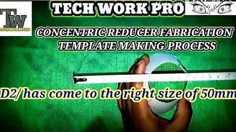 Concentric Reducer Fabrication Template making. /How to Build a  cone/